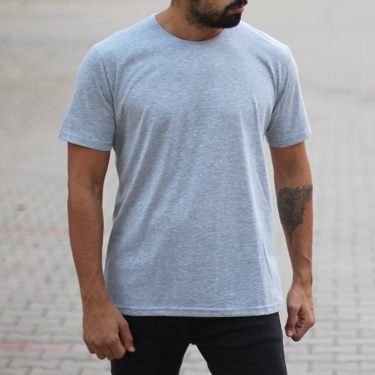 Men's Oversized Basic T-Shirt Gray - 1