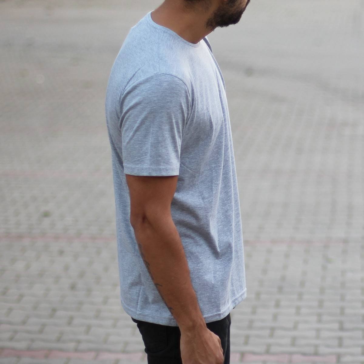 Men's Oversized Basic T-Shirt Gray - 2