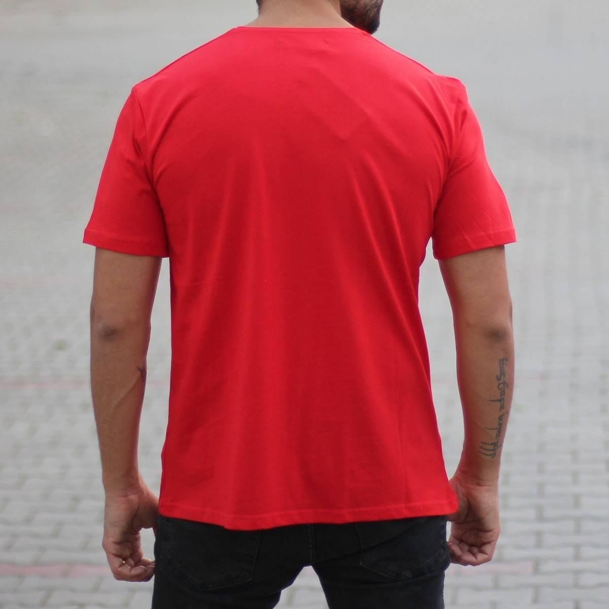 Men's Oversized Basic T-Shirt Red - 1