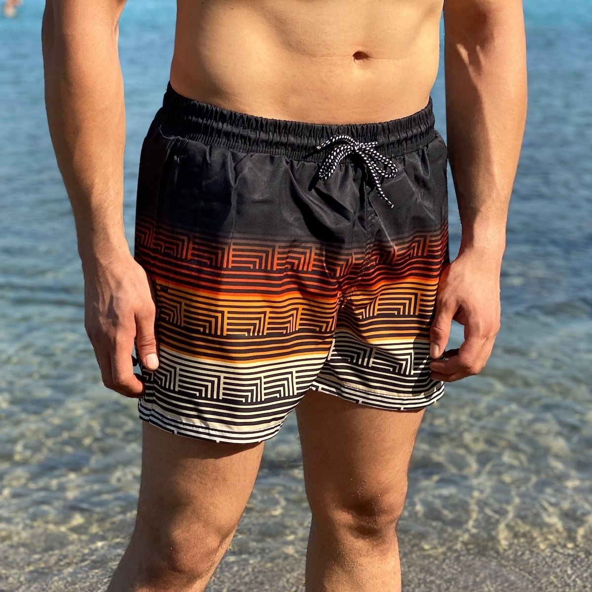 Men's Inca Striped Swimming Short - 2