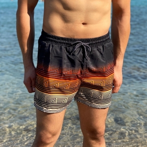Men's Inca Striped Swimming Short - 1