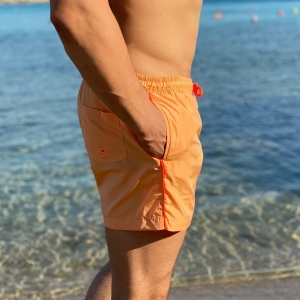Men's Swimming Short In Light Orange - 3