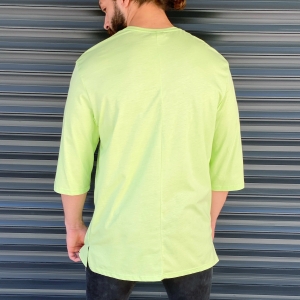 Men's Oversize T-Shirt In Neon Green - 3