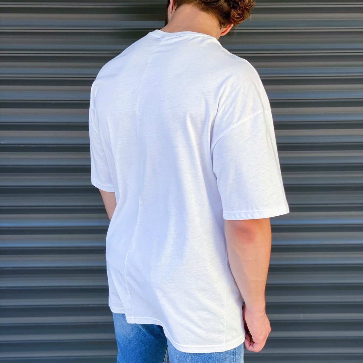 Men's "Nuggets" Oversize T-Shirt In White - 4