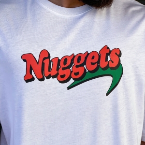 Men's "Nuggets" Oversize T-Shirt In White - 5
