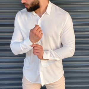 Men's Essential Shirt In White - 3