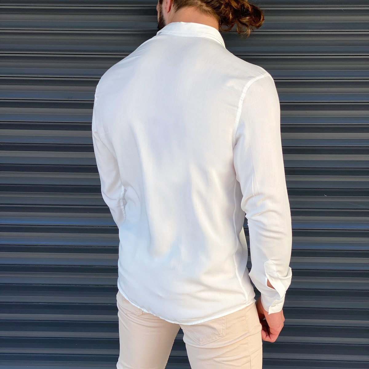 Men's Essential Shirt In White - 5