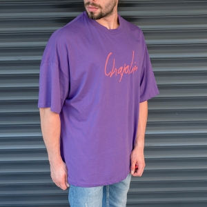 Men's "Chaplin" Super Oversize T-Shirt In Purple