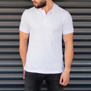Men's Classic Slim Fit Longline Polo T-Shirt White - 1