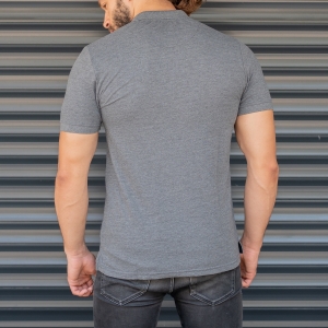 Men's Classic Slim Fit Longline Polo T-Shirt Gray - 3