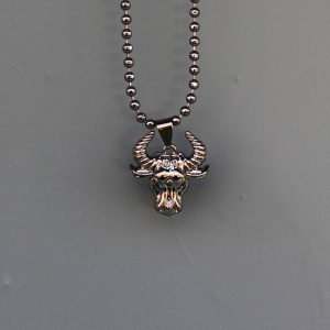 Men's Taurus Necklace Black - 1