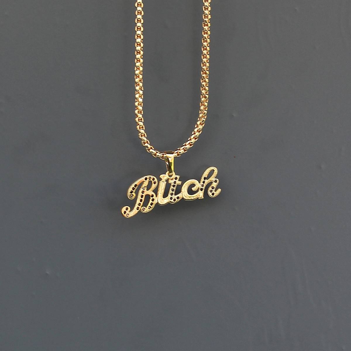Men's Bitch Necklace Gold