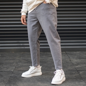 Men's Loose Fit Jeans in Grey - 5