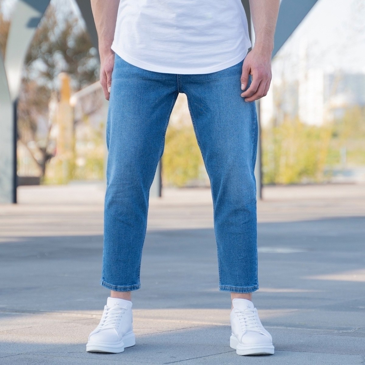 Men's Oversize Jeans In Dark Blue
