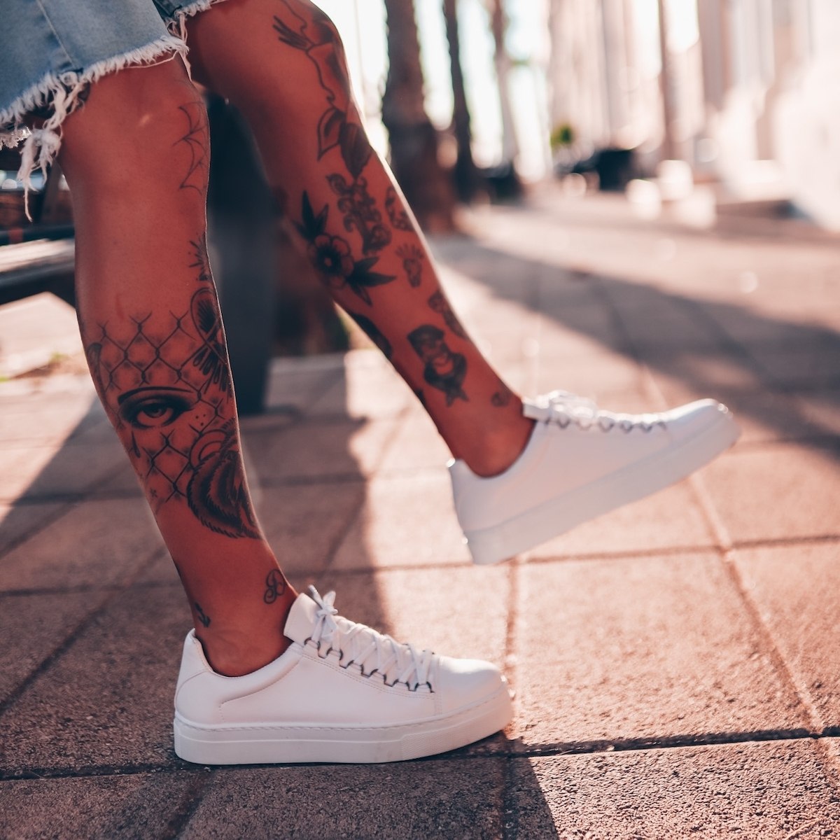 Uomo Basse Outdoor Sneakers Scarpe Bianco - 6