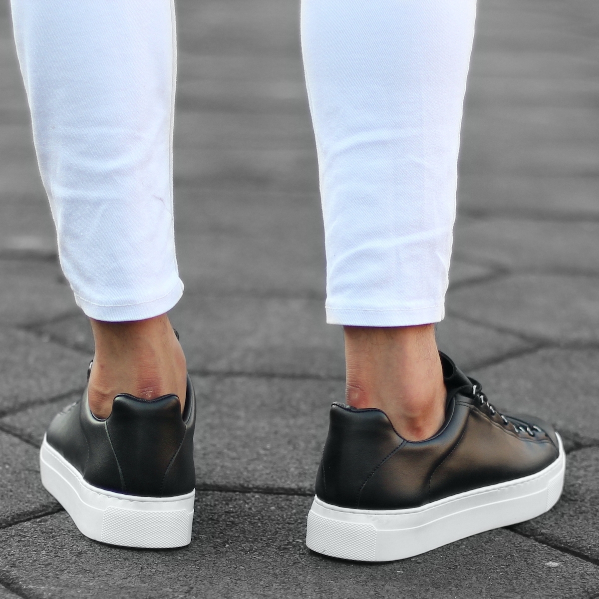 black and white sneakers