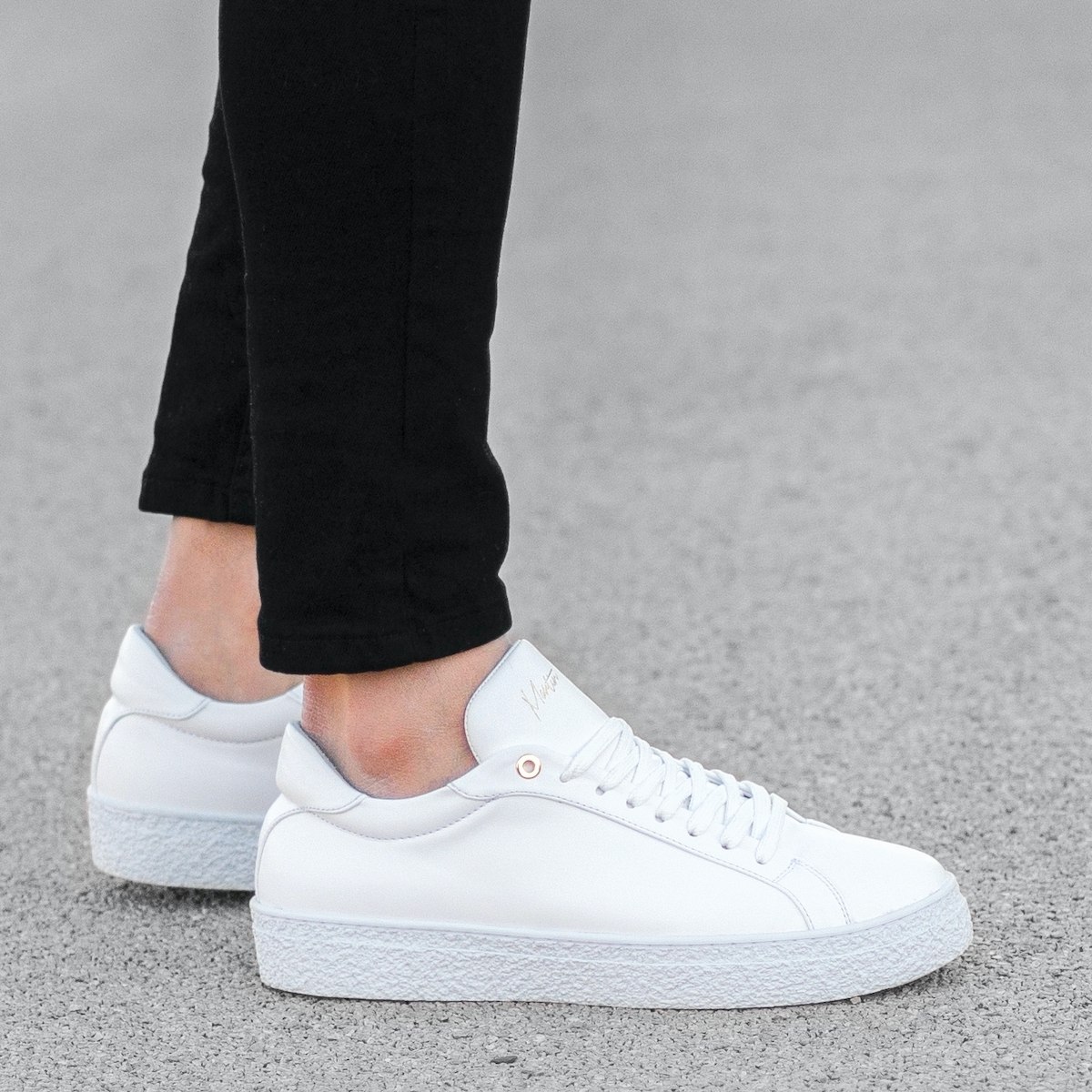 Men’s Rubber Sole Shoes Sneakers White