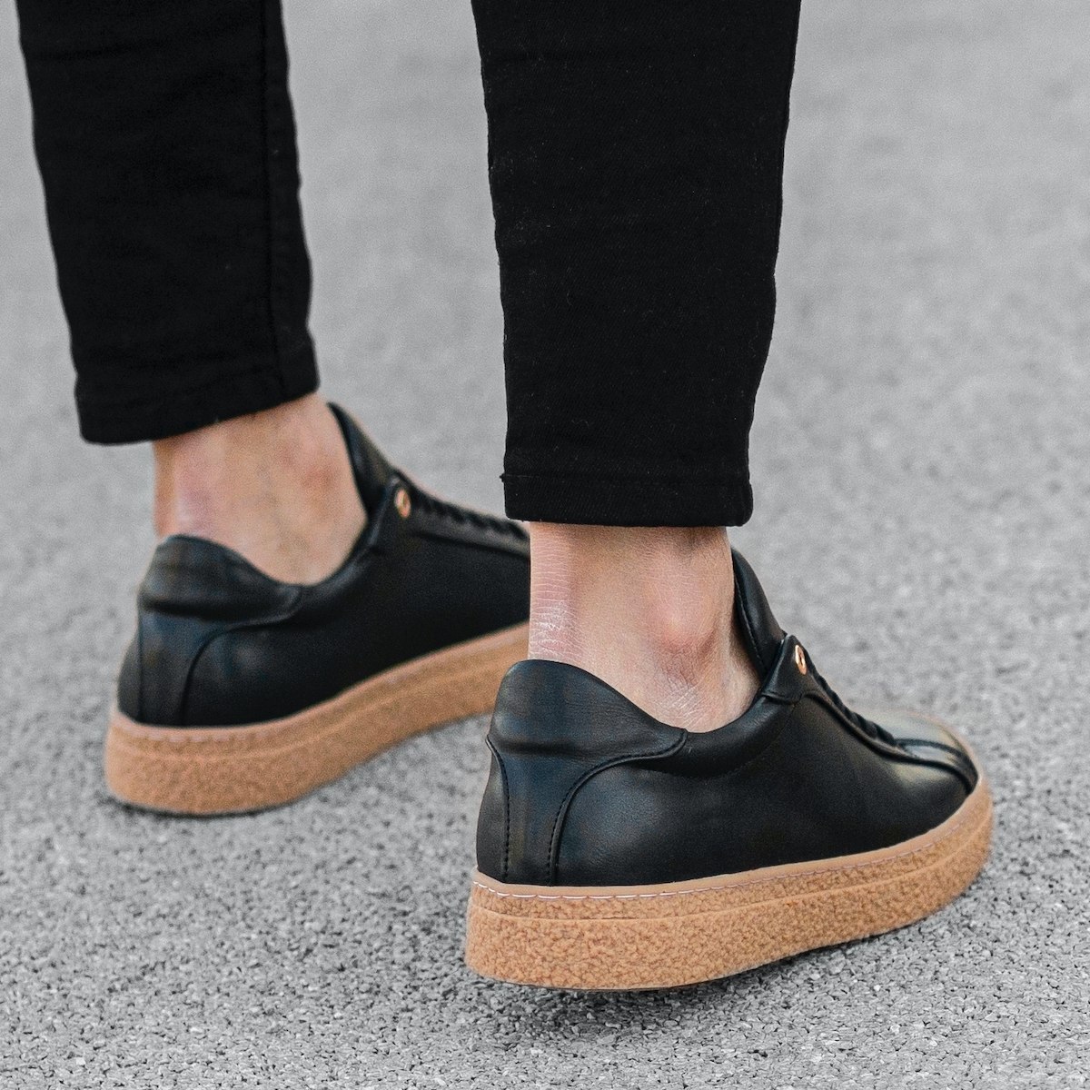 Herren Sneakers Schuhe mit Gummisohle in schwarz - 5