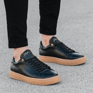 Herren Sneakers Schuhe mit Gummisohle in schwarz - 2
