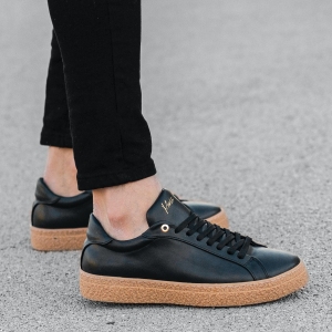 Herren Sneakers Schuhe mit Gummisohle in schwarz - 4