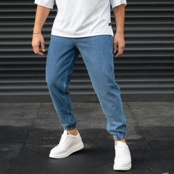 Men's Oversize Jeans Jogger Blue - 2