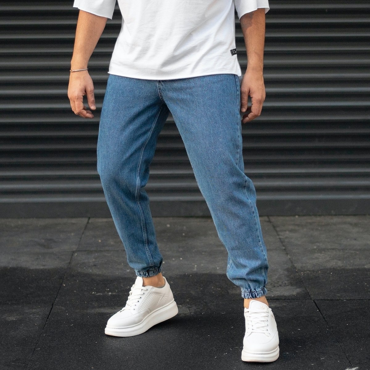 River Island Oversized joggers in Blue for Men