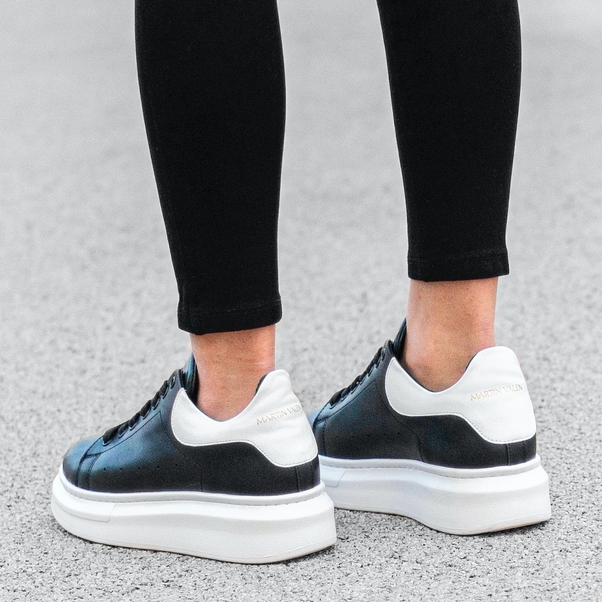 Martin Valen Women’s Chunky Sneakers in Black and White | Martin Valen