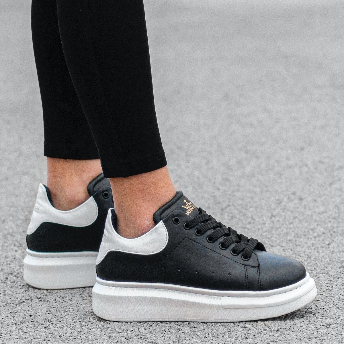Martin Valen Women’s Chunky Sneakers in Black and White | Martin Valen