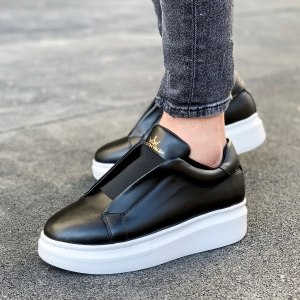 Herren Slip On Sneakers Schuhe in Schwarz - 1