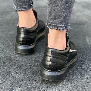 Herren hohe Sneakers Outdoor Designer Schuhe in schwarz - 4