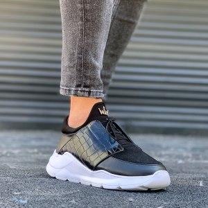 Men's Chunky Sneakers Turtle Casual Shoes Black