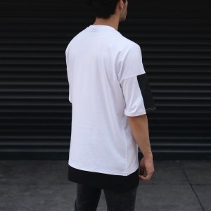 Men's Oversize T-shirt Basic Designer White - 4