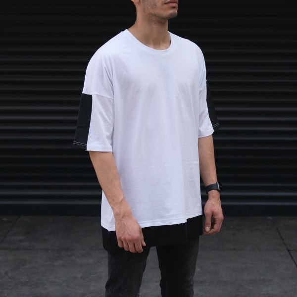 Men's Oversize T-shirt Basic Designer White - 3