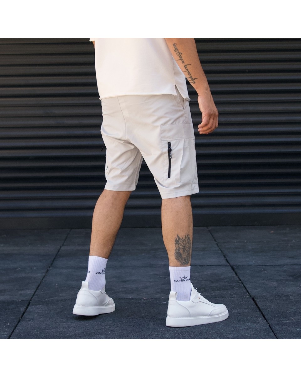 Men's Designer Shorts Side Pocket Detail Grey | Martin Valen