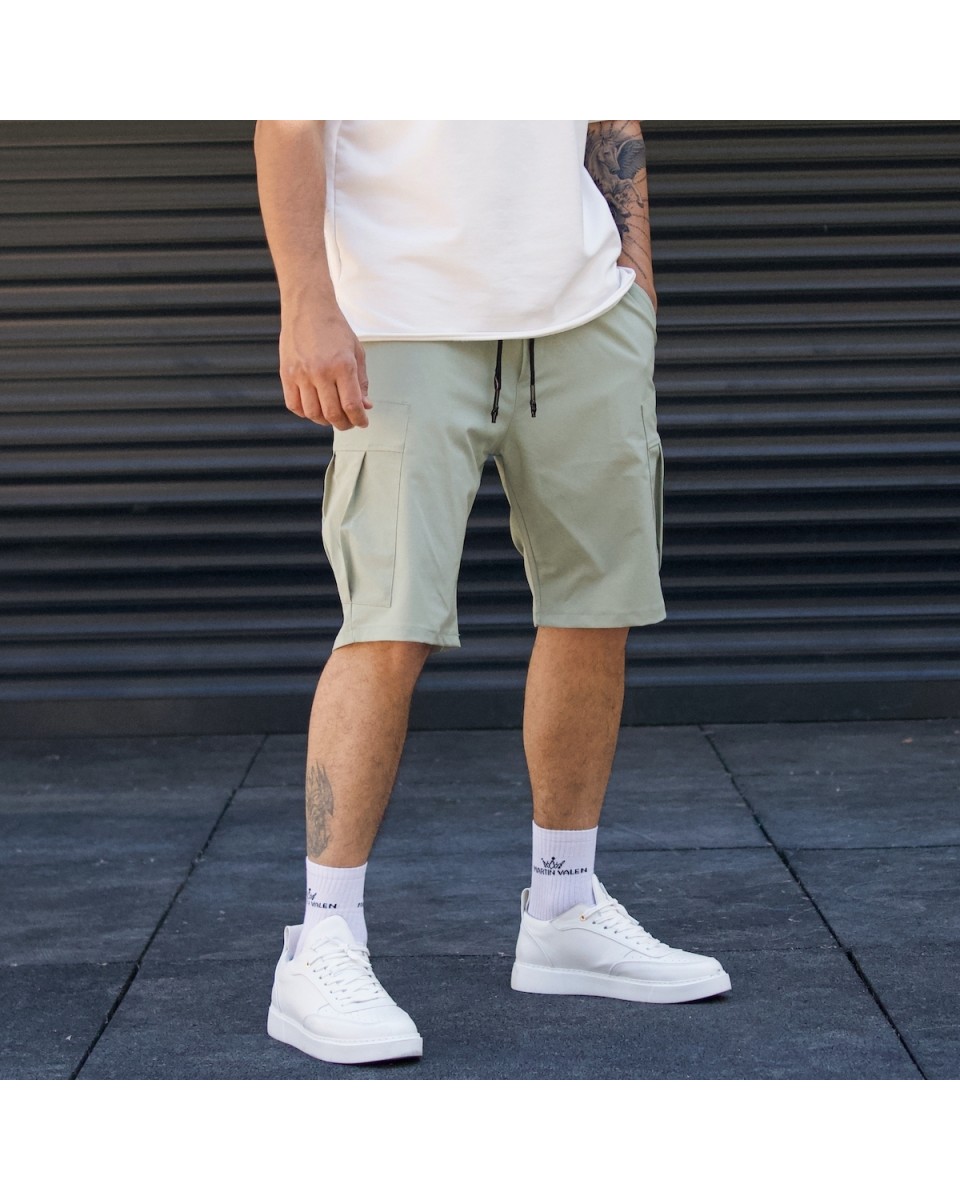 Pantalones Cortos de Diseñador para Hombre en Eau-de-nil | Martin Valen
