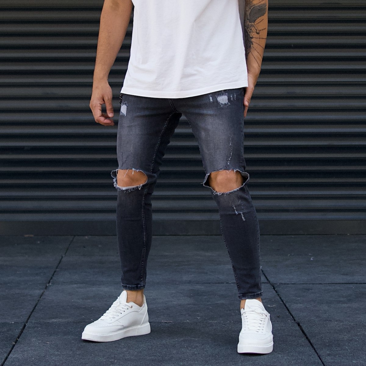 Designer Jeans für Herren mit Kettengrau | Martin Valen