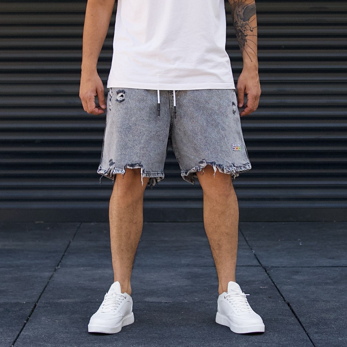 Men's Oversize Ripped Jeans shorts Fume - 1