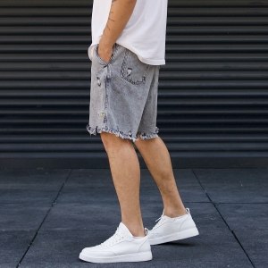 Men's Oversize Ripped Jeans shorts Fume - 3