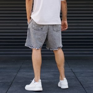 Men's Oversize Ripped Jeans shorts Fume - 5