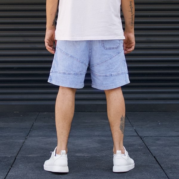 Men's Oversize Designer Jeans shorts Blue - 6