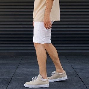 Men's Basic Jeans shorts White - 3