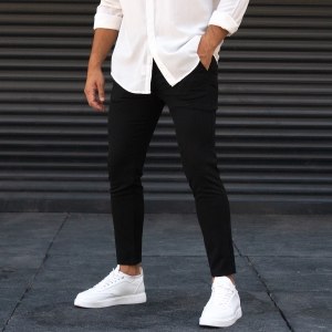 Men's Trousers Pants Light Fabric Black - 3