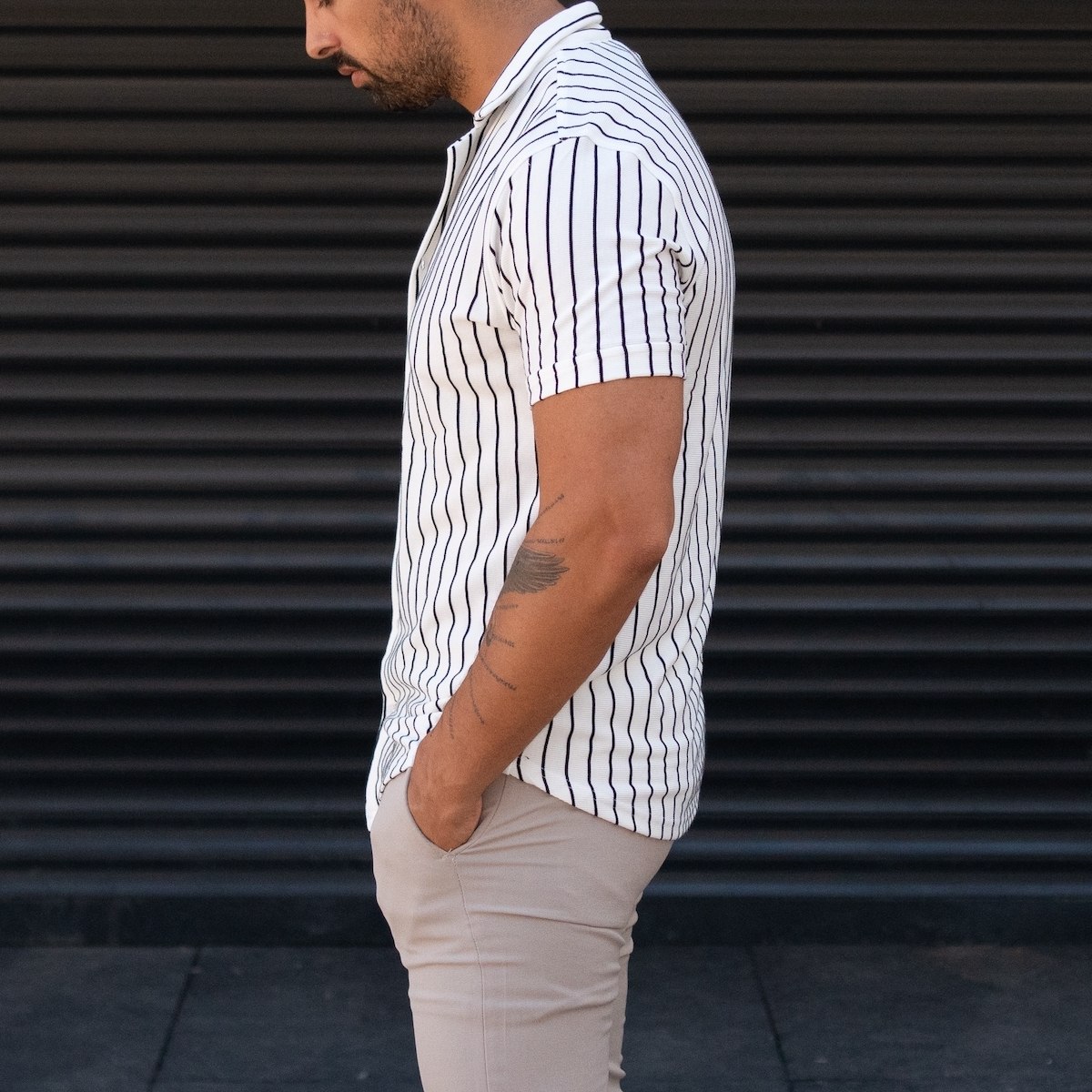 Men's Shirts Striped White | Martin Valen