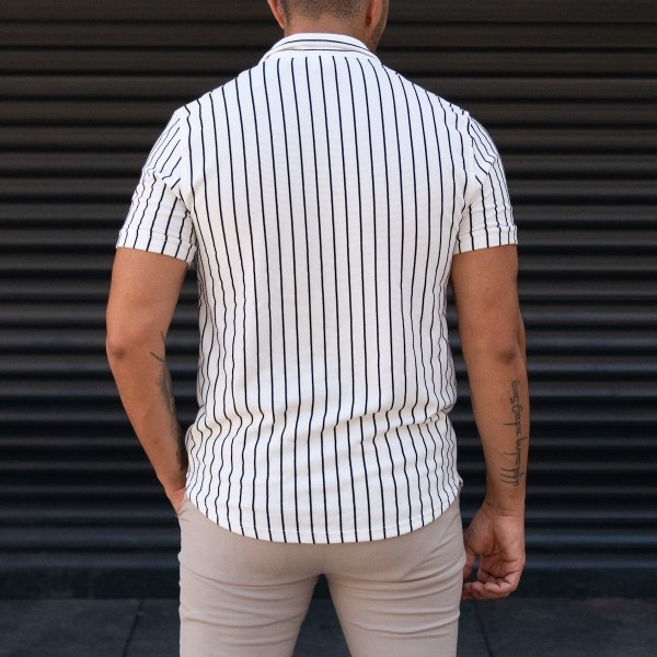 Men's Shirts Striped White
