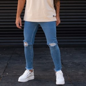 Distorted Leg Jeans In Blue