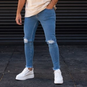 Distorted Leg Jeans In Blue