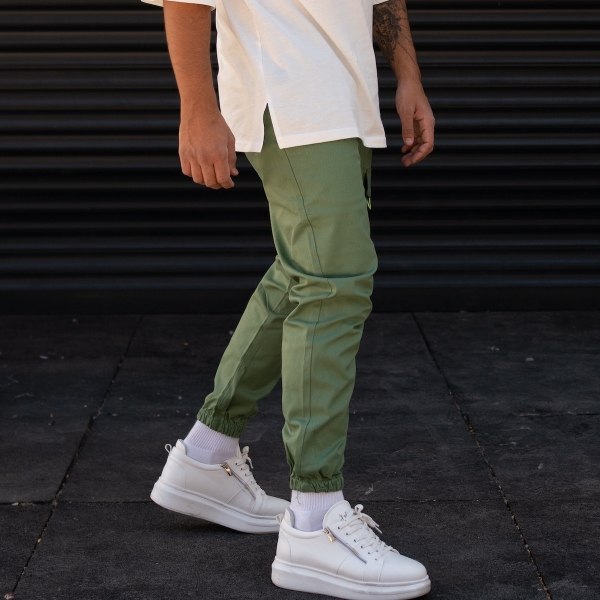 Men's Cargo Jogger Jeans With Pocket In Green - 3