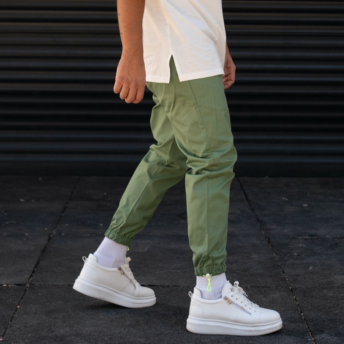 Luxe Look Satin Pocketed Joggers - Olive – VICI