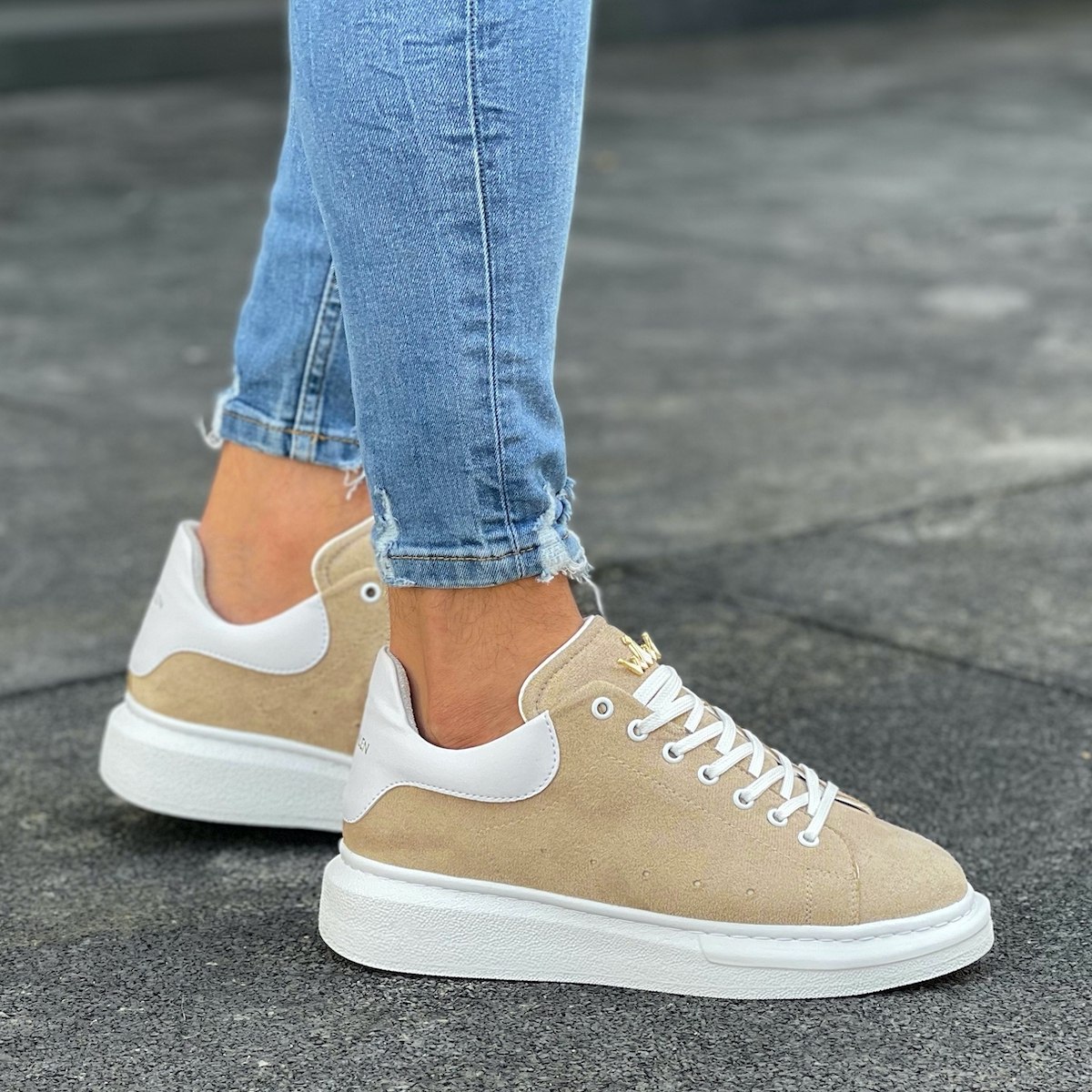 Chunky Sneakers Shoes Beige | Martin Valen