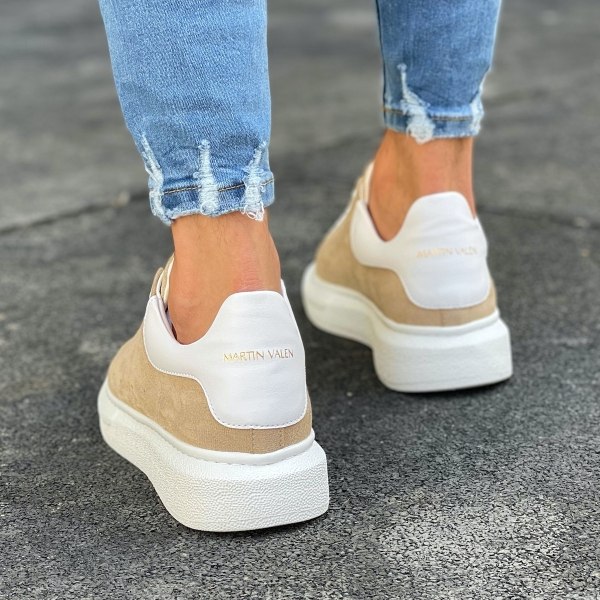 Plateau Sneakers Schuhe in beige - 4